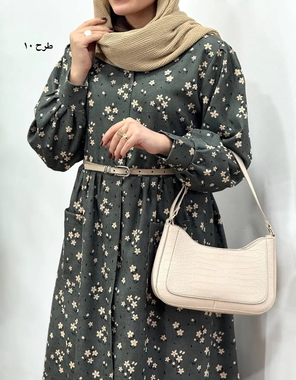 پیراهن مانتویی پاییزه طرحدار آیسو سانیا 2